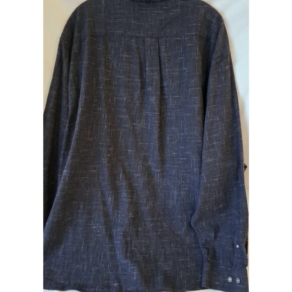 ROWM  Men's 4XB Blue Flecked Long Sleeved Button Down Shirt NWT - Picture 2 of 7